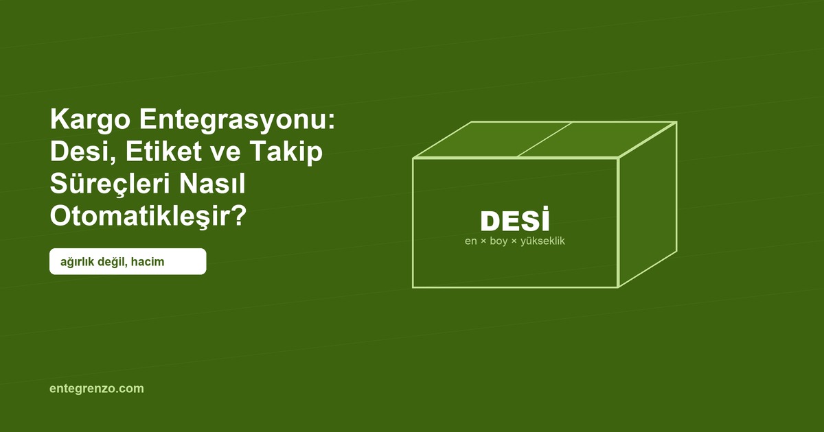 Kargo Entegrasyonu: Desi, Etiket ve Takip Süreçleri Nasıl Otomatikleşir?